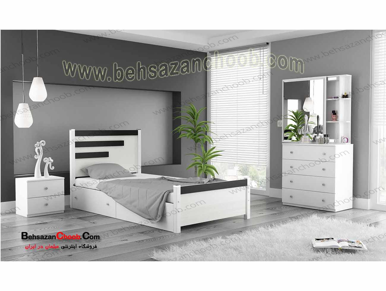 تخت تک نفره چوبی کیمیا T 2025